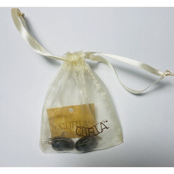 Curia Semi Precious Stone Black Dangle Hook Earrings Jewelry - Picture 6 of 6